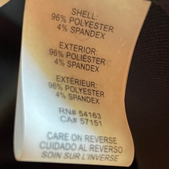 Calvin Klein Black Blouse with White Piping Size M - Picture 5 of 5